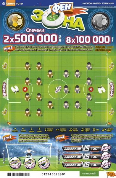 Печалби за милиони очакват футболните запалянковци във „Фен зона“ – най-новата моментна лотарийна игра на Спорт Тото