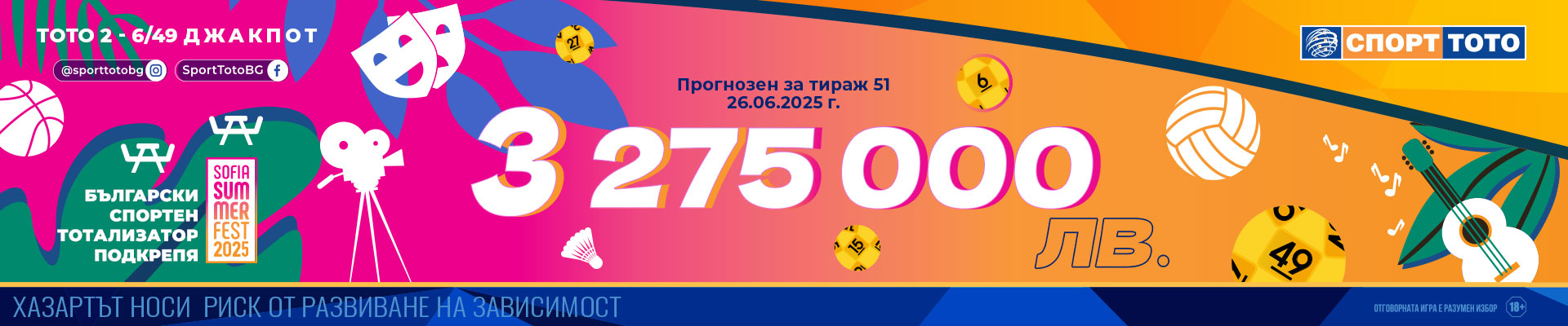Прогнозен джакпот 6 от 49