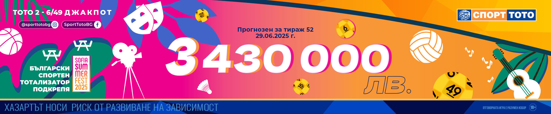 Прогнозен джакпот 6 от 49
