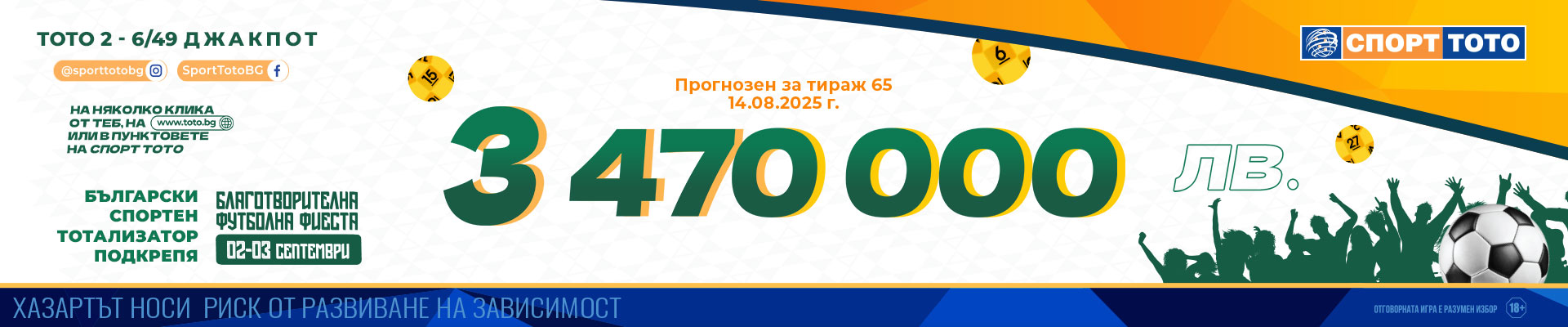 Прогнозен джакпот 6 от 49