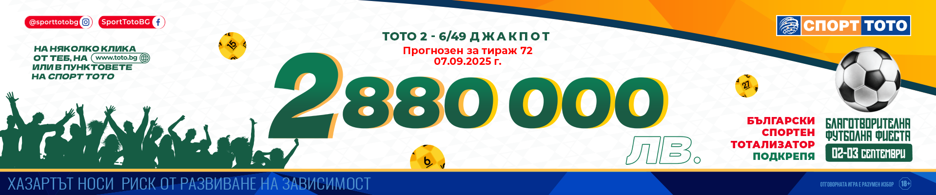 Прогнозен джакпот 6 от 49