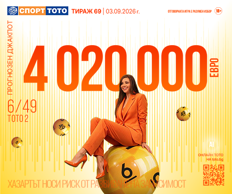 Прогнозен джакпот 6 от 49